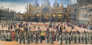 Procession in piazza San Marco by Gentile Bellini