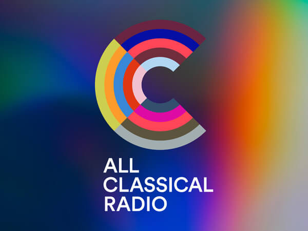 A spotlight image announcing All Classical Radio's new logo and brand